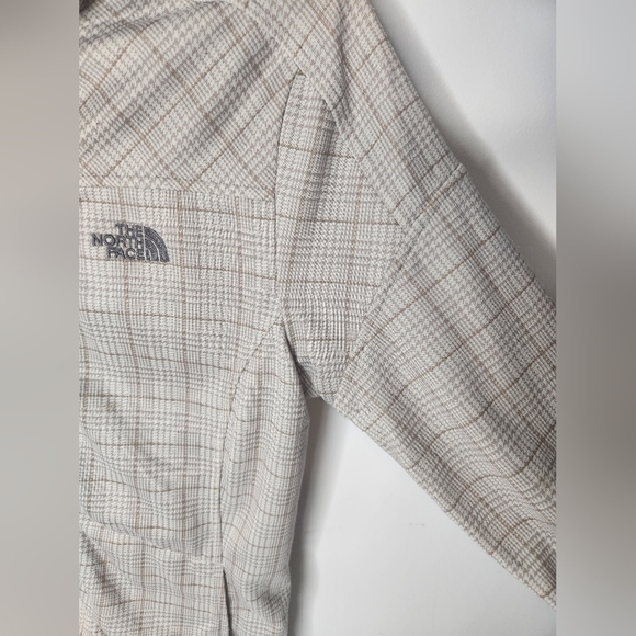 The North Face hoodie, cream plaid, Size S - Picture 5 of 8